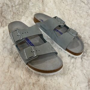 New! Birkenstock Arizona baby blue size 40N